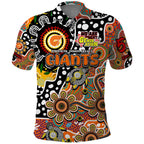 Personalised Giants AFL Celebrating 50 Years of Naidoc Polo Shirt NAIDOC Week 2025 Aboriginal
