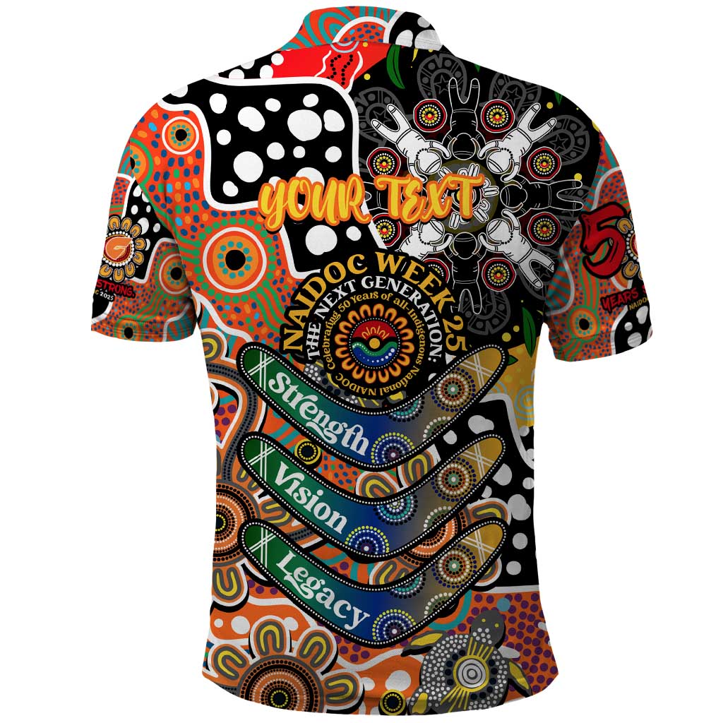 Personalised Giants AFL Celebrating 50 Years of Naidoc Polo Shirt NAIDOC Week 2025 Aboriginal