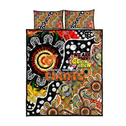 Giants AFL Celebrating 50 Years of Naidoc Quilt Bed Set NAIDOC Week 2025 Aboriginal