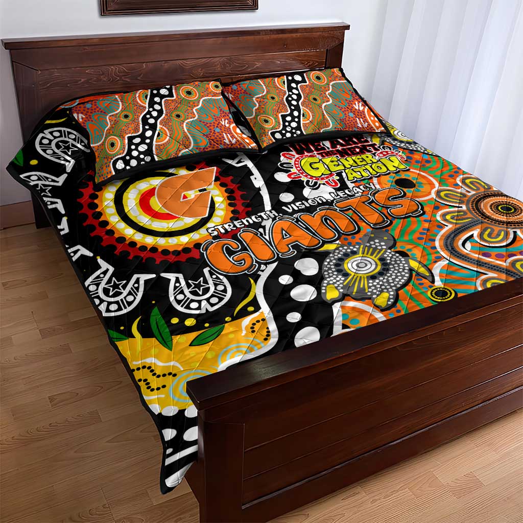 Giants AFL Celebrating 50 Years of Naidoc Quilt Bed Set NAIDOC Week 2025 Aboriginal