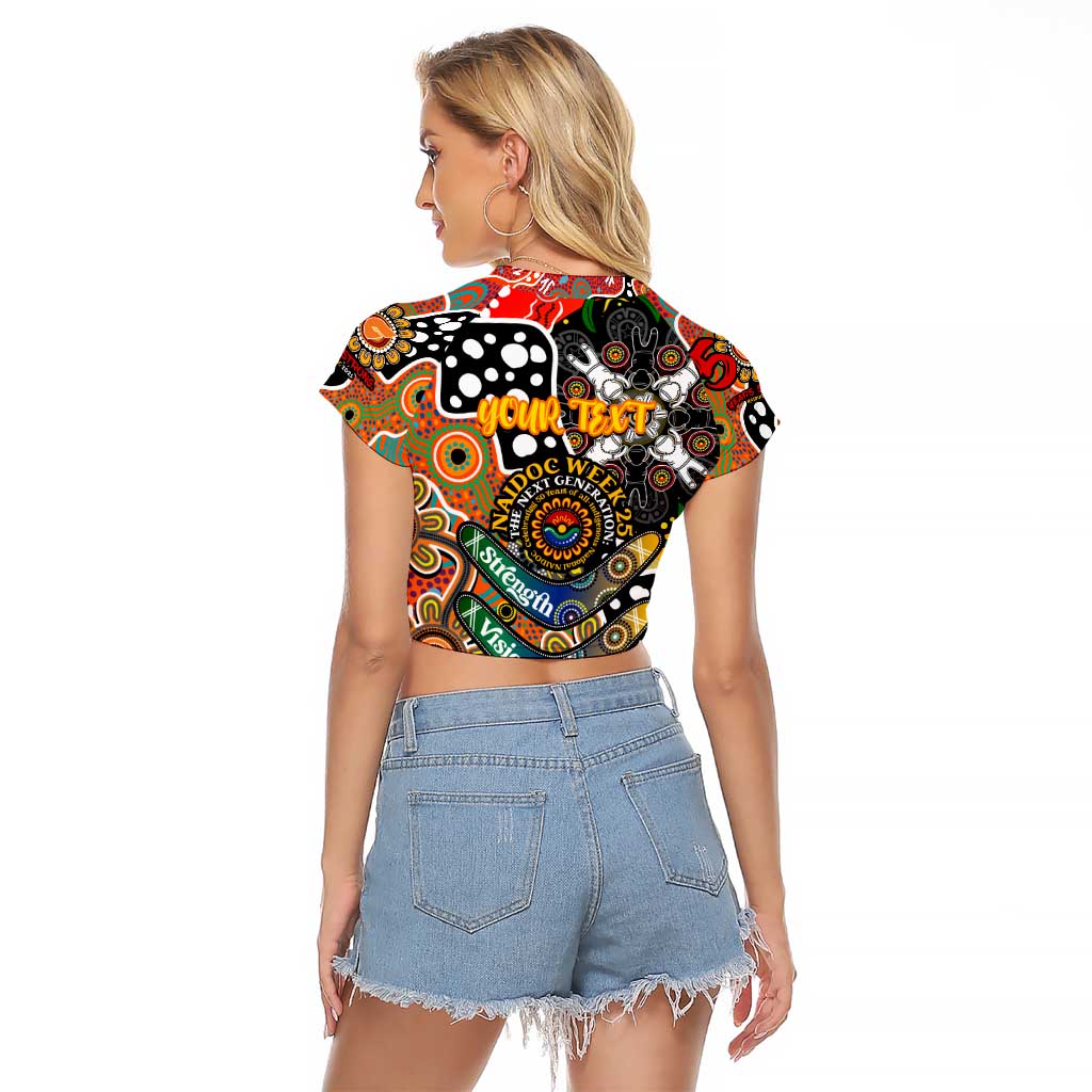 Personalised Giants AFL Celebrating 50 Years of Naidoc Raglan Cropped T Shirt NAIDOC Week 2025 Aboriginal