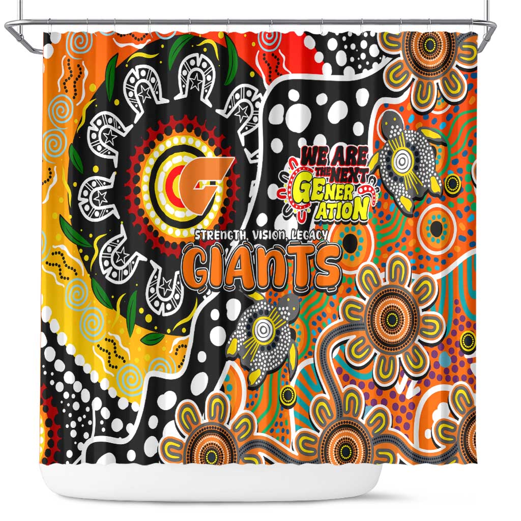 Giants AFL Celebrating 50 Years of Naidoc Shower Curtain NAIDOC Week 2025 Aboriginal