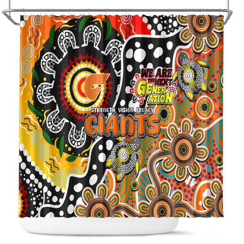 Giants AFL Celebrating 50 Years of Naidoc Shower Curtain NAIDOC Week 2025 Aboriginal