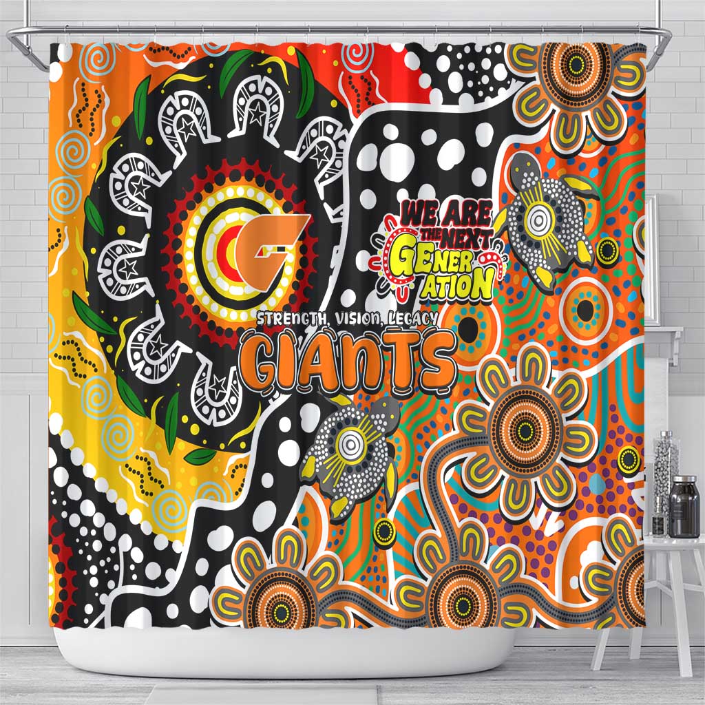 Giants AFL Celebrating 50 Years of Naidoc Shower Curtain NAIDOC Week 2025 Aboriginal