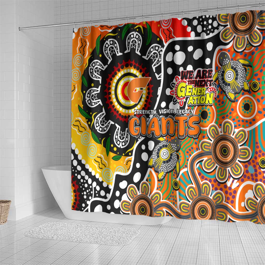 Giants AFL Celebrating 50 Years of Naidoc Shower Curtain NAIDOC Week 2025 Aboriginal