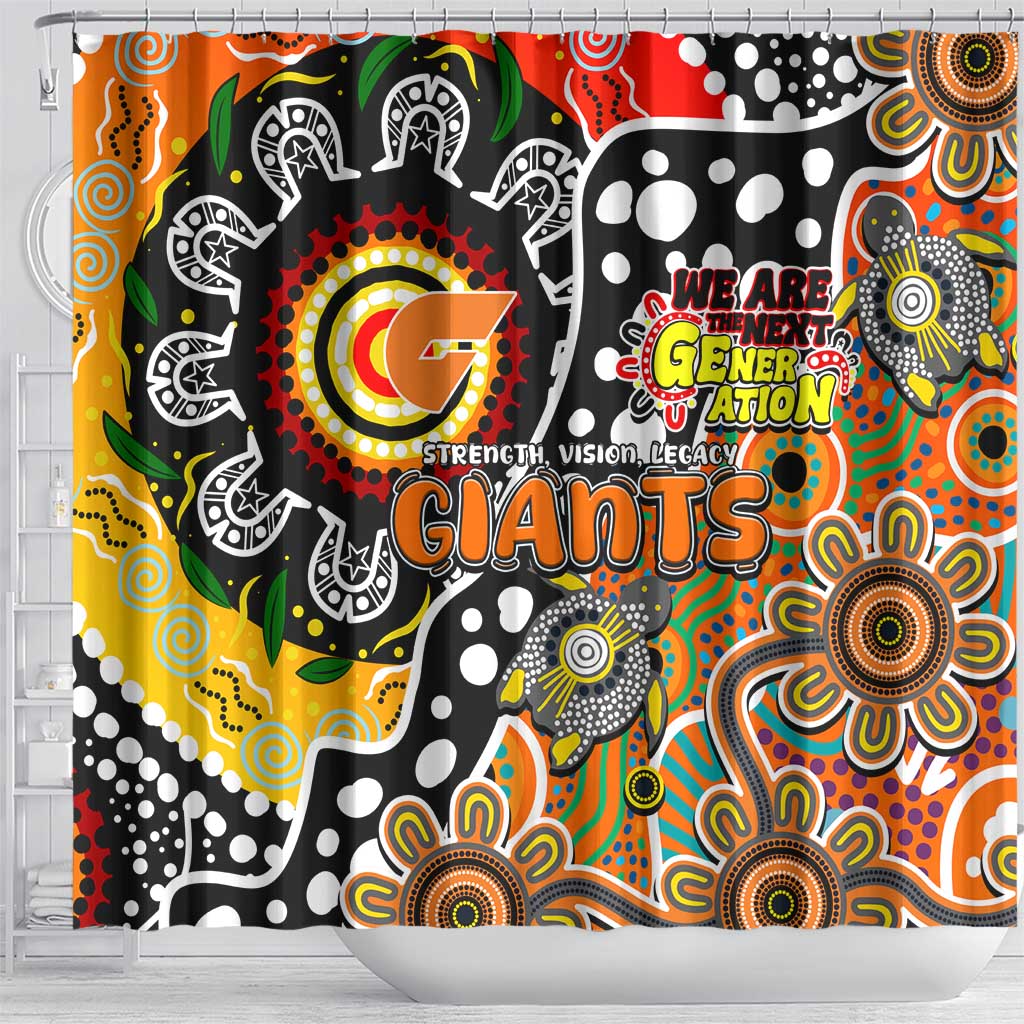 Giants AFL Celebrating 50 Years of Naidoc Shower Curtain NAIDOC Week 2025 Aboriginal