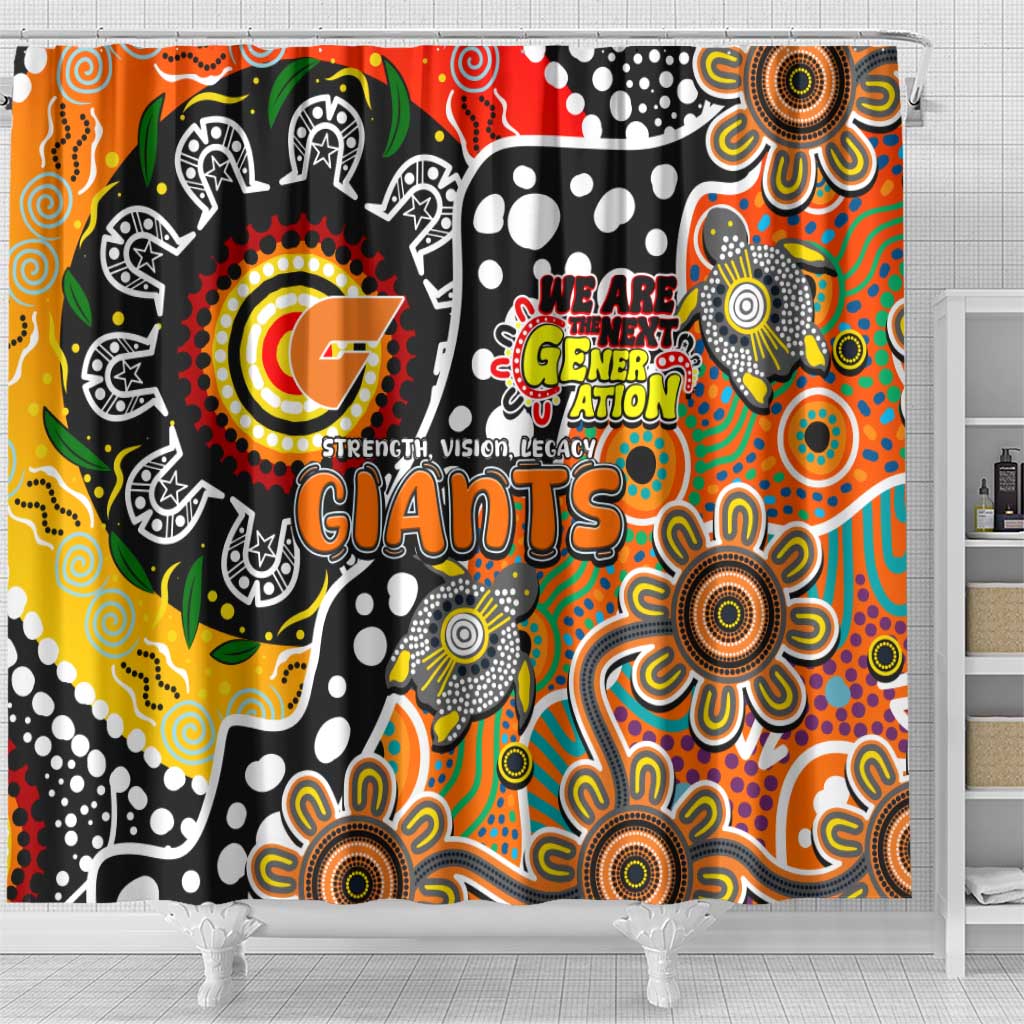 Giants AFL Celebrating 50 Years of Naidoc Shower Curtain NAIDOC Week 2025 Aboriginal