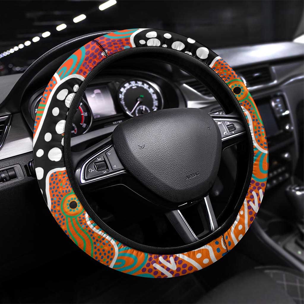 Giants AFL Celebrating 50 Years of Naidoc Steering Wheel Cover NAIDOC Week 2025 Aboriginal