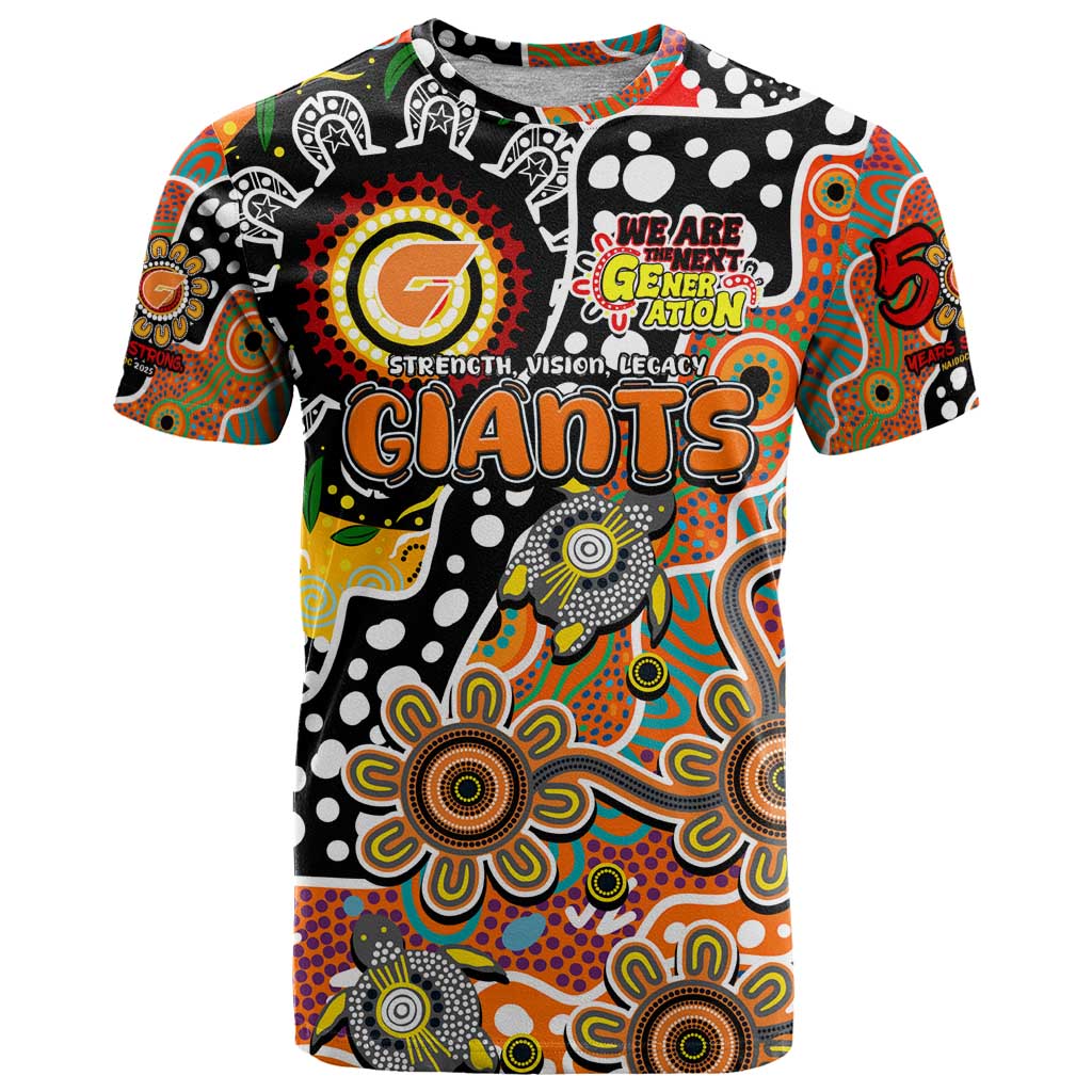 Personalised Giants AFL Celebrating 50 Years of Naidoc T Shirt NAIDOC Week 2025 Aboriginal