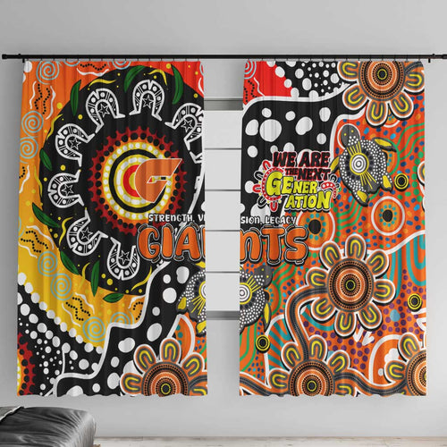 Giants AFL Celebrating 50 Years of Naidoc Window Curtain NAIDOC Week 2025 Aboriginal
