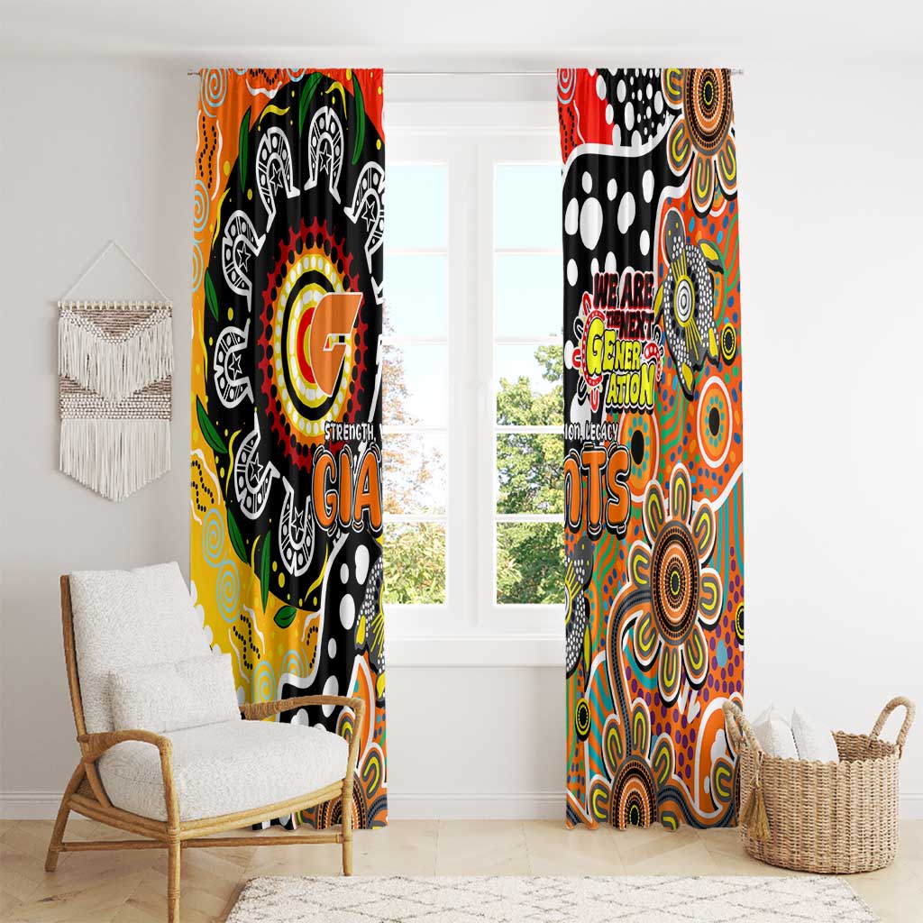 Giants AFL Celebrating 50 Years of Naidoc Window Curtain NAIDOC Week 2025 Aboriginal