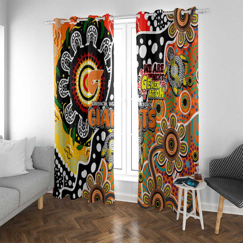 Giants AFL Celebrating 50 Years of Naidoc Window Curtain NAIDOC Week 2025 Aboriginal