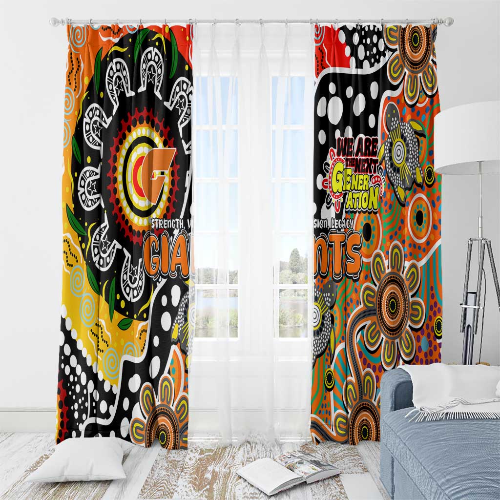 Giants AFL Celebrating 50 Years of Naidoc Window Curtain NAIDOC Week 2025 Aboriginal