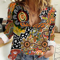 Personalised Giants AFL Celebrating 50 Years of Naidoc Women Casual Shirt NAIDOC Week 2025 Aboriginal