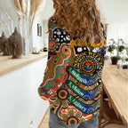 Personalised Giants AFL Celebrating 50 Years of Naidoc Women Casual Shirt NAIDOC Week 2025 Aboriginal