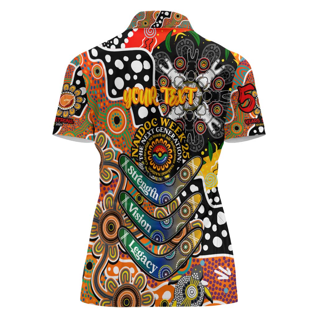 Personalised Giants AFL Celebrating 50 Years of Naidoc Women Polo Shirt NAIDOC Week 2025 Aboriginal