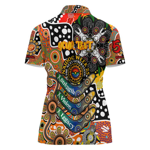 Personalised Giants AFL Celebrating 50 Years of Naidoc Women Polo Shirt NAIDOC Week 2025 Aboriginal