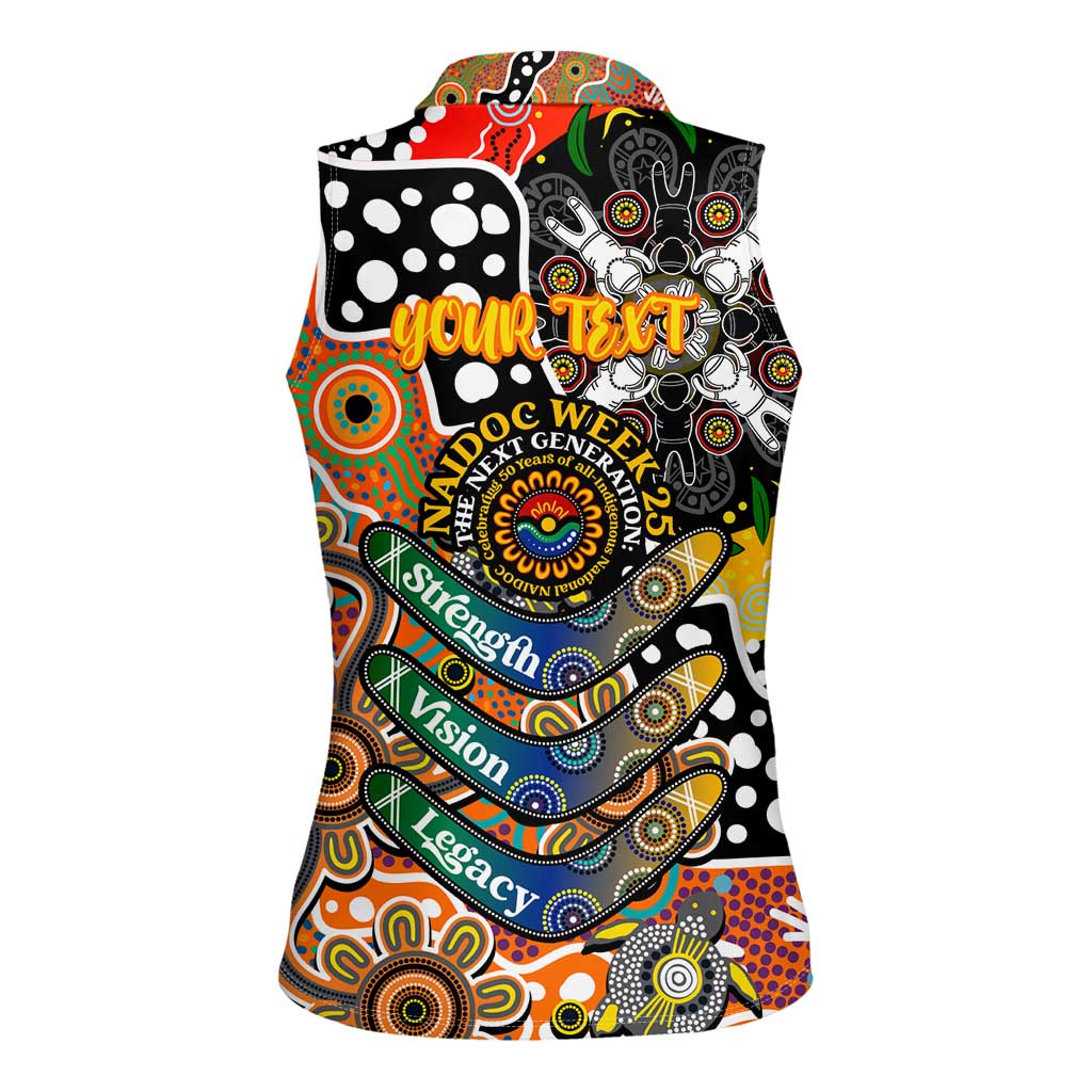 Personalised Giants AFL Celebrating 50 Years of Naidoc Women Sleeveless Polo Shirt NAIDOC Week 2025 Aboriginal