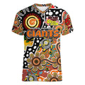 Personalised Giants AFL Celebrating 50 Years of Naidoc Women V-Neck T-Shirt NAIDOC Week 2025 Aboriginal