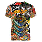 Personalised Giants AFL Celebrating 50 Years of Naidoc Women V-Neck T-Shirt NAIDOC Week 2025 Aboriginal