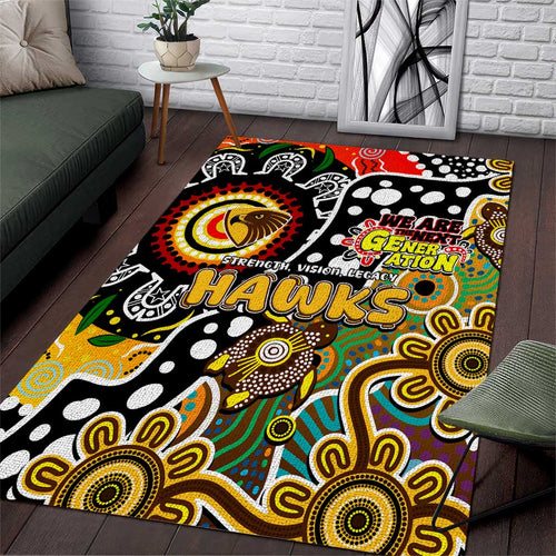Hawks AFL Celebrating 50 Years of Naidoc Area Rug NAIDOC Week 2025 Aboriginal