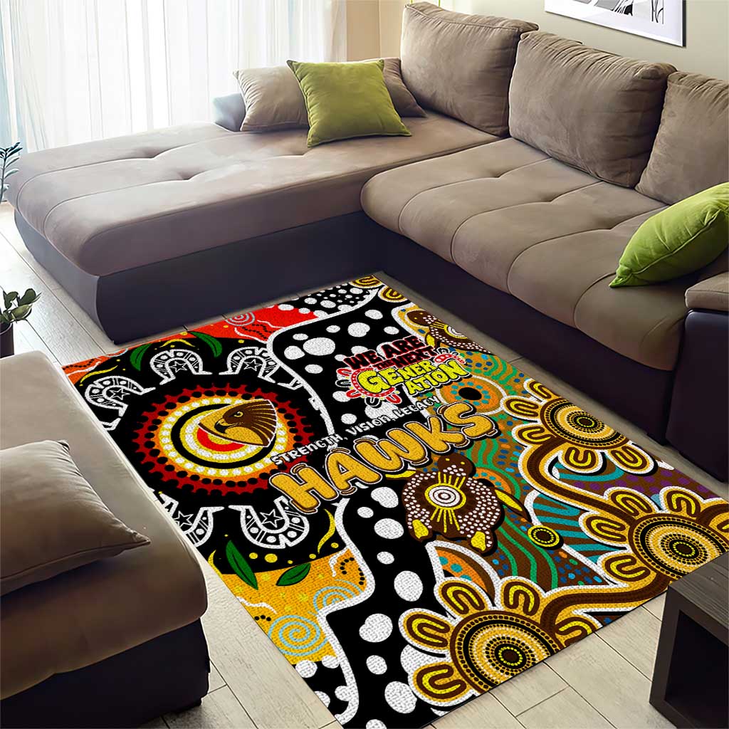 Hawks AFL Celebrating 50 Years of Naidoc Area Rug NAIDOC Week 2025 Aboriginal