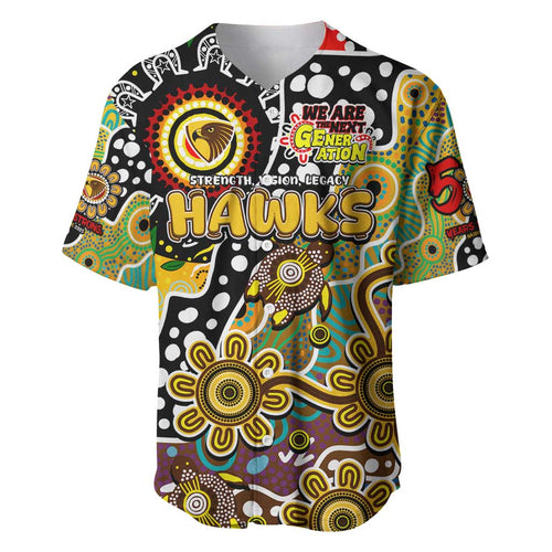 Personalised Hawks AFL Celebrating 50 Years of Naidoc Baseball Jersey NAIDOC Week 2025 Aboriginal
