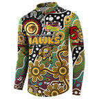Personalised Hawks AFL Celebrating 50 Years of Naidoc Button Sweatshirt NAIDOC Week 2025 Aboriginal