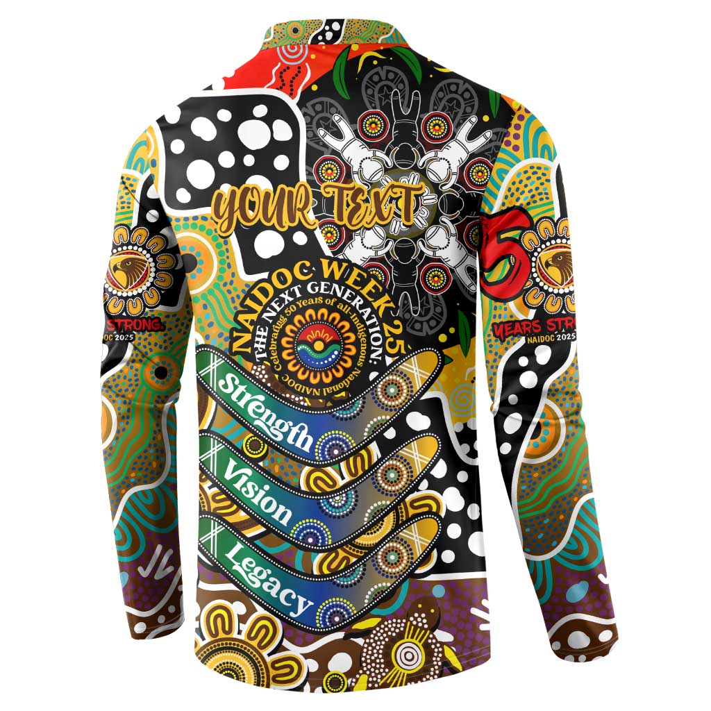 Personalised Hawks AFL Celebrating 50 Years of Naidoc Button Sweatshirt NAIDOC Week 2025 Aboriginal