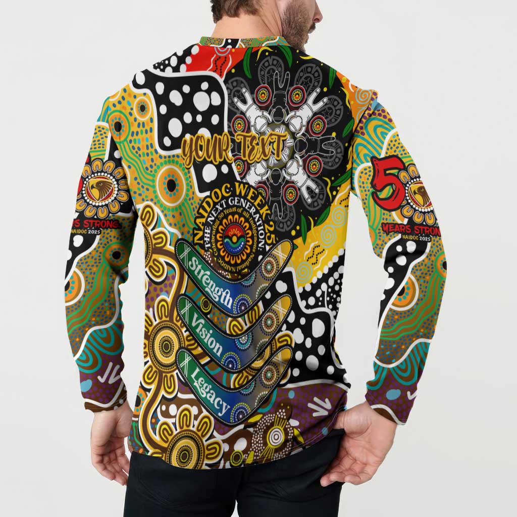 Personalised Hawks AFL Celebrating 50 Years of Naidoc Button Sweatshirt NAIDOC Week 2025 Aboriginal