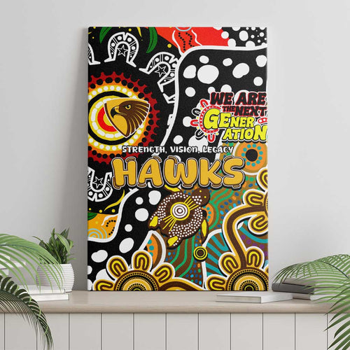 Hawks AFL Celebrating 50 Years of Naidoc Canvas Wall Art NAIDOC Week 2025 Aboriginal