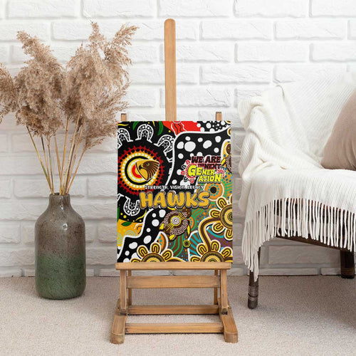 Hawks AFL Celebrating 50 Years of Naidoc Canvas Wall Art NAIDOC Week 2025 Aboriginal