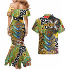 Personalised Hawks AFL Celebrating 50 Years of Naidoc Couples Matching Mermaid Dress and Hawaiian Shirt NAIDOC Week 2025 Aboriginal