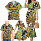 Personalised Hawks AFL Celebrating 50 Years of Naidoc Family Matching Mermaid Dress and Hawaiian Shirt NAIDOC Week 2025 Aboriginal