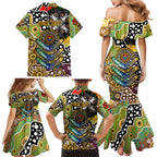 Personalised Hawks AFL Celebrating 50 Years of Naidoc Family Matching Mermaid Dress and Hawaiian Shirt NAIDOC Week 2025 Aboriginal