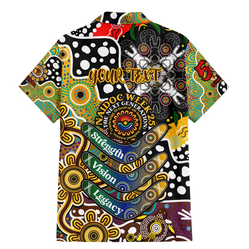Personalised Hawks AFL Celebrating 50 Years of Naidoc Family Matching Mermaid Dress and Hawaiian Shirt NAIDOC Week 2025 Aboriginal