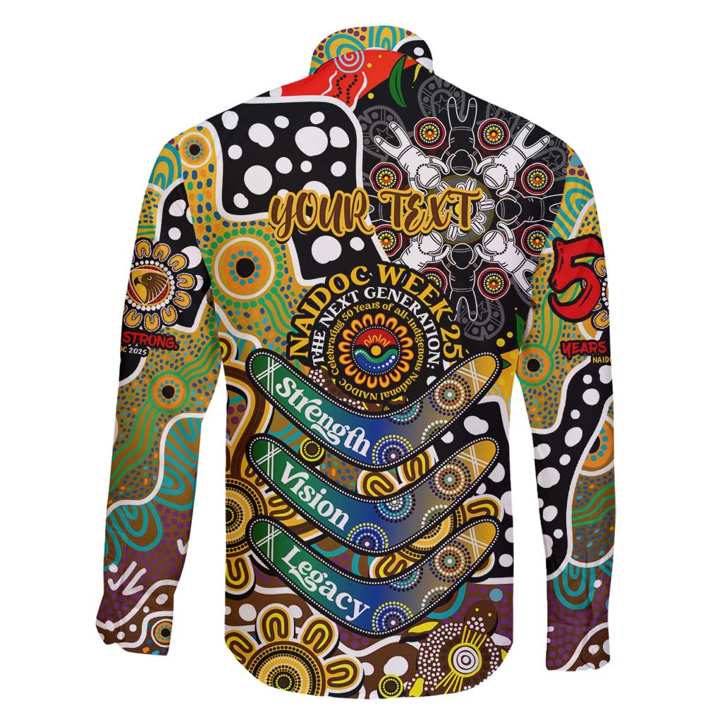 Personalised Hawks AFL Celebrating 50 Years of Naidoc Family Matching Mermaid Dress and Hawaiian Shirt NAIDOC Week 2025 Aboriginal