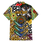 Personalised Hawks AFL Celebrating 50 Years of Naidoc Family Matching Off Shoulder Maxi Dress and Hawaiian Shirt NAIDOC Week 2025 Aboriginal
