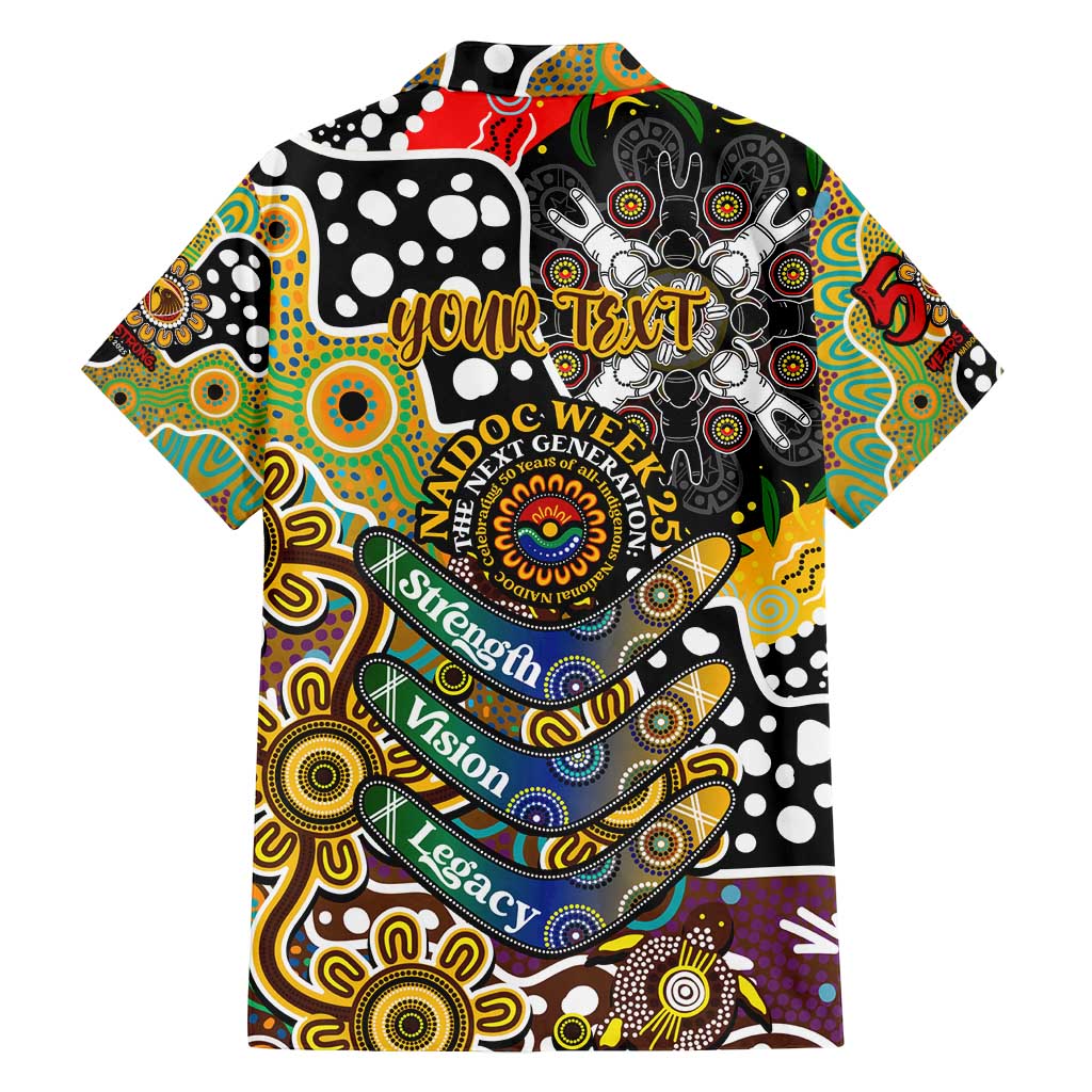 Personalised Hawks AFL Celebrating 50 Years of Naidoc Family Matching Puletasi and Hawaiian Shirt NAIDOC Week 2025 Aboriginal
