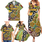Personalised Hawks AFL Celebrating 50 Years of Naidoc Family Matching Summer Maxi Dress and Hawaiian Shirt NAIDOC Week 2025 Aboriginal