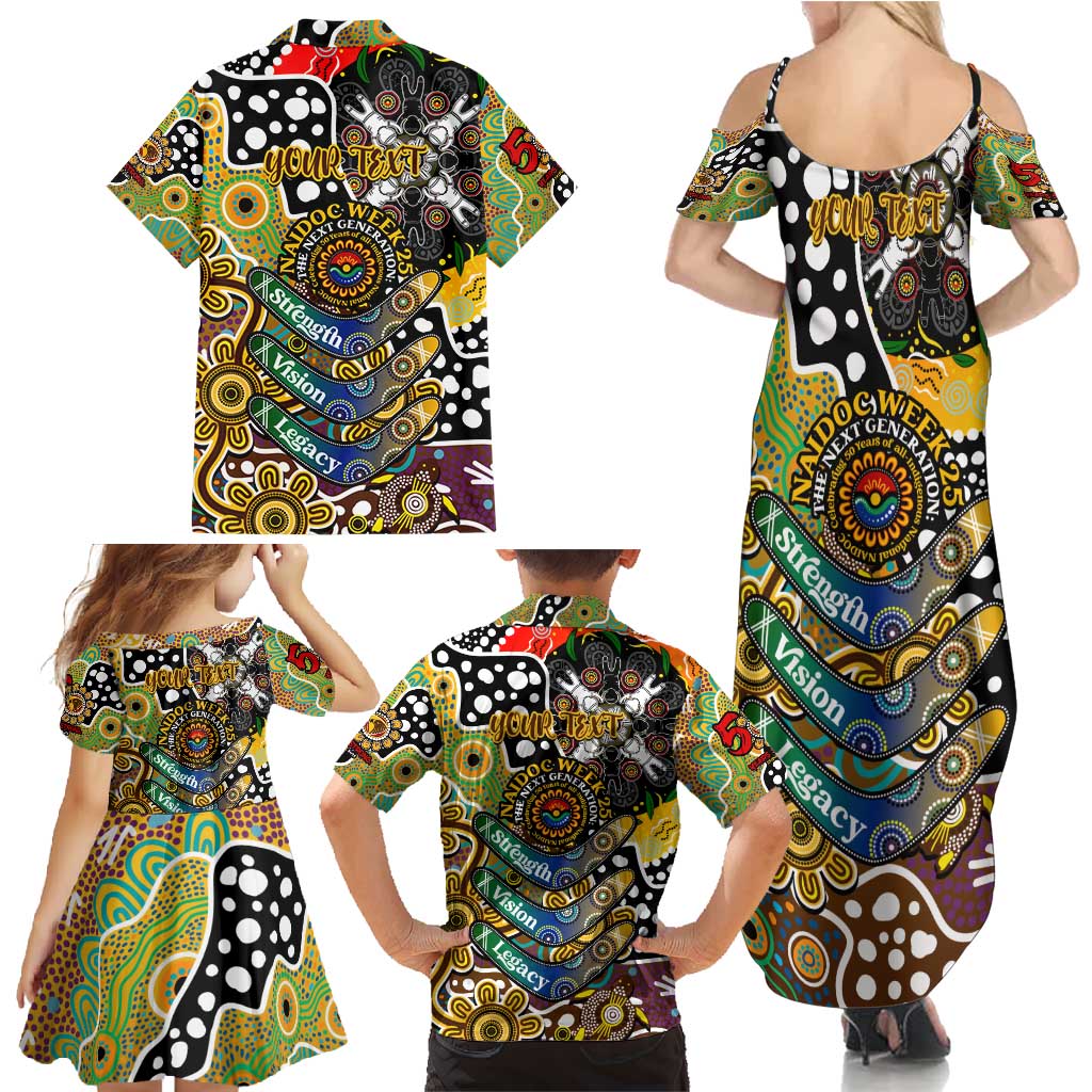 Personalised Hawks AFL Celebrating 50 Years of Naidoc Family Matching Summer Maxi Dress and Hawaiian Shirt NAIDOC Week 2025 Aboriginal