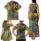 Personalised Hawks AFL Celebrating 50 Years of Naidoc Family Matching Tank Maxi Dress and Hawaiian Shirt NAIDOC Week 2025 Aboriginal
