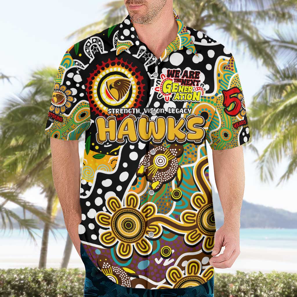 Personalised Hawks AFL Celebrating 50 Years of Naidoc Hawaiian Shirt NAIDOC Week 2025 Aboriginal