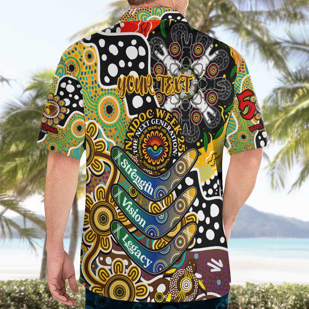 Personalised Hawks AFL Celebrating 50 Years of Naidoc Hawaiian Shirt NAIDOC Week 2025 Aboriginal