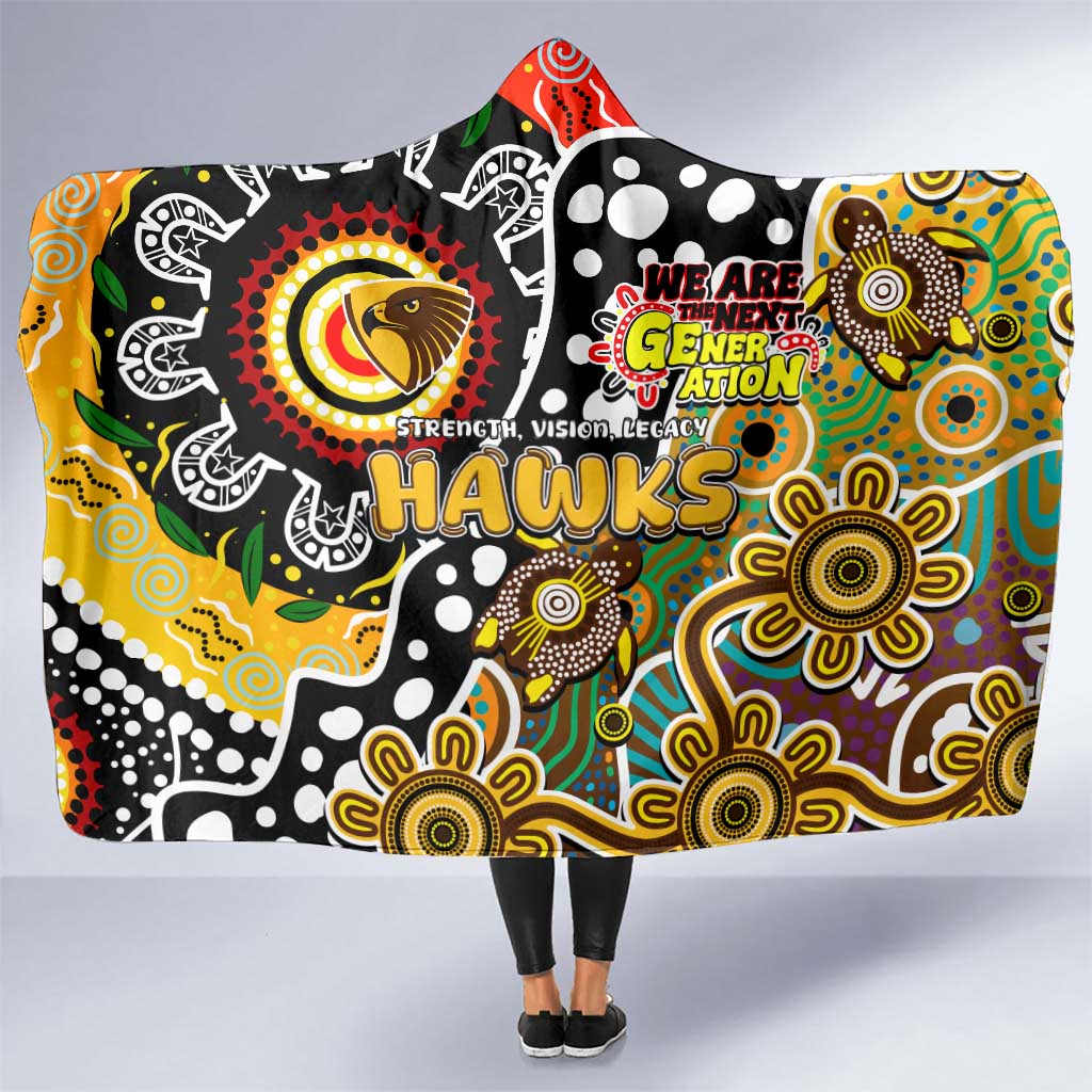 Hawks AFL Celebrating 50 Years of Naidoc Hooded Blanket NAIDOC Week 2025 Aboriginal