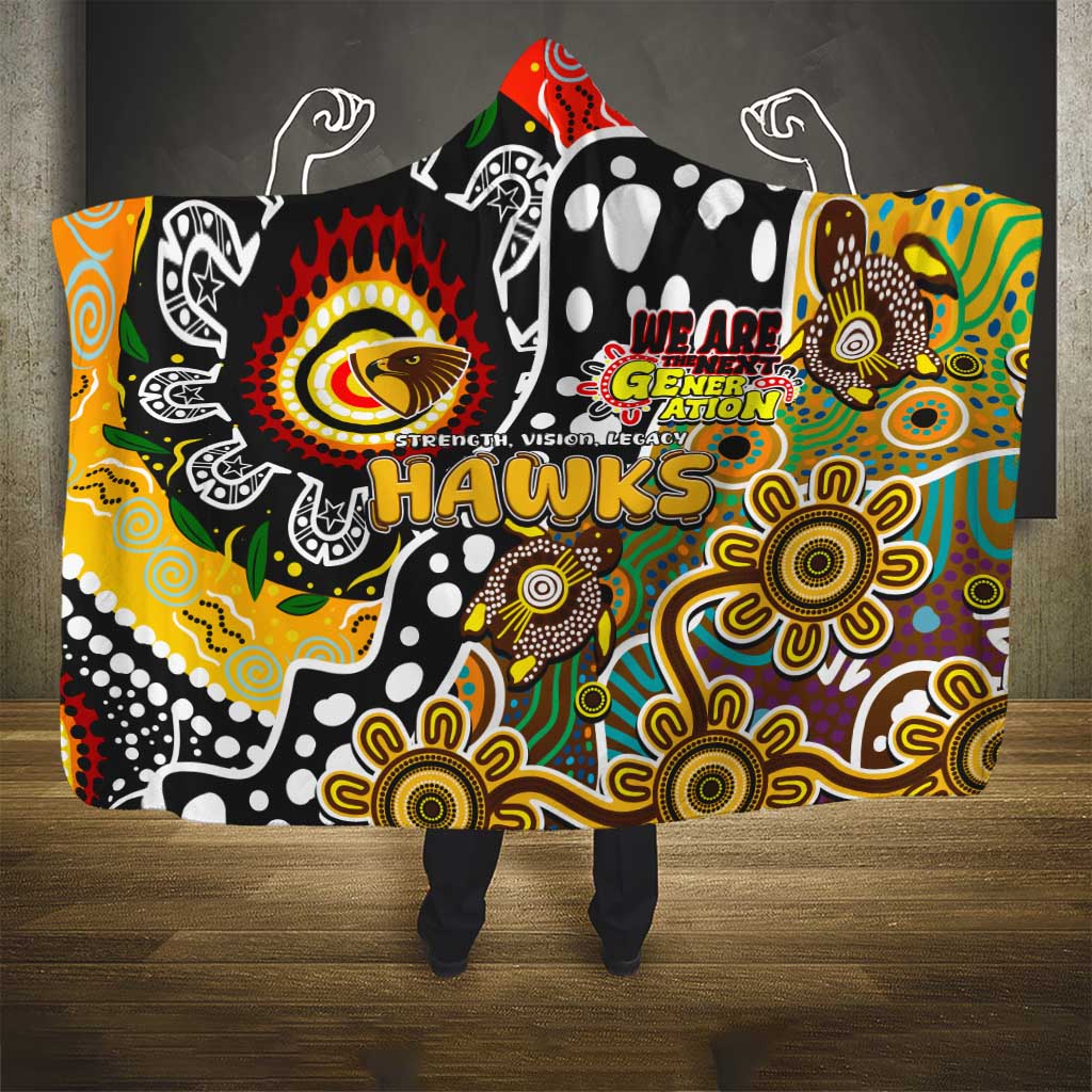 Hawks AFL Celebrating 50 Years of Naidoc Hooded Blanket NAIDOC Week 2025 Aboriginal