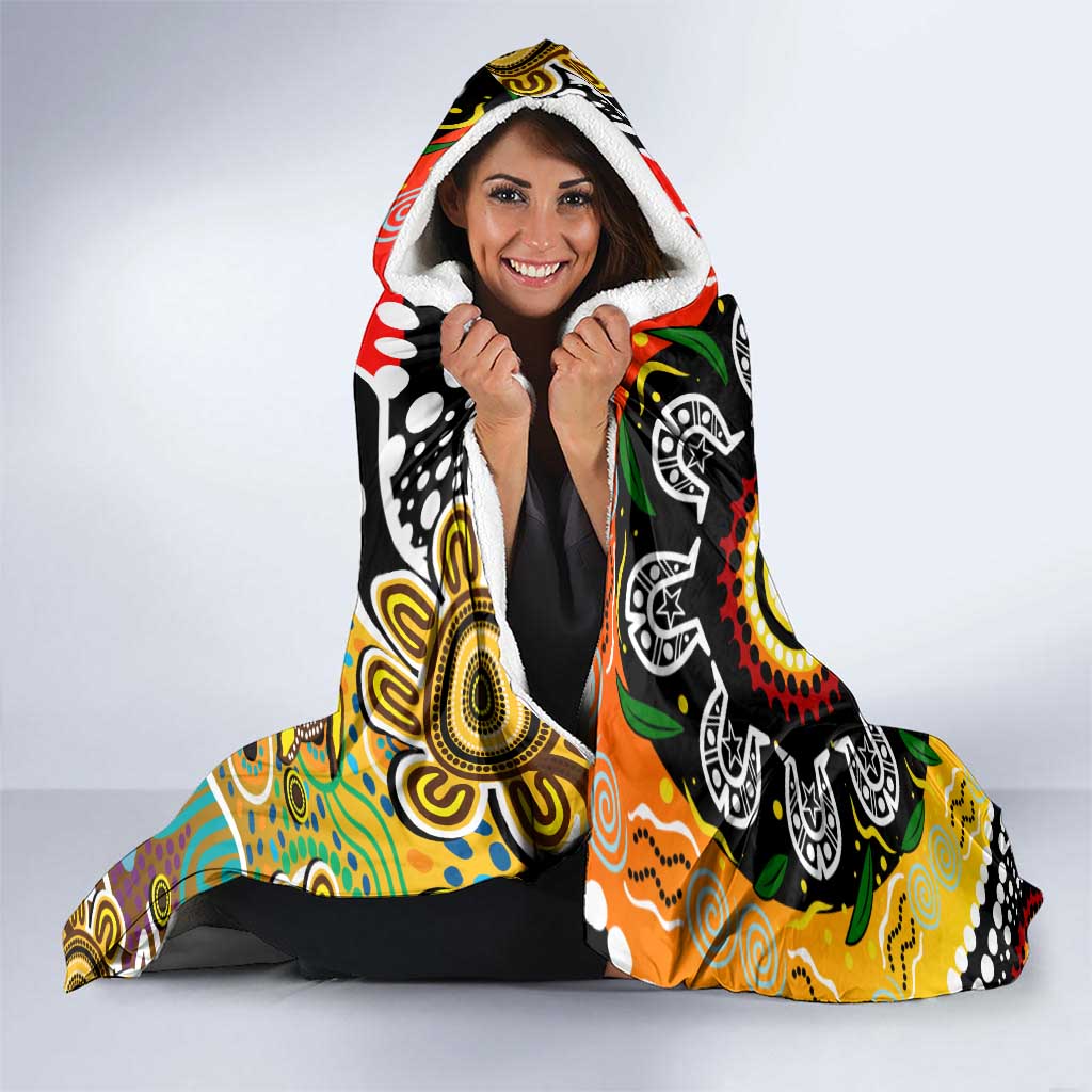 Hawks AFL Celebrating 50 Years of Naidoc Hooded Blanket NAIDOC Week 2025 Aboriginal