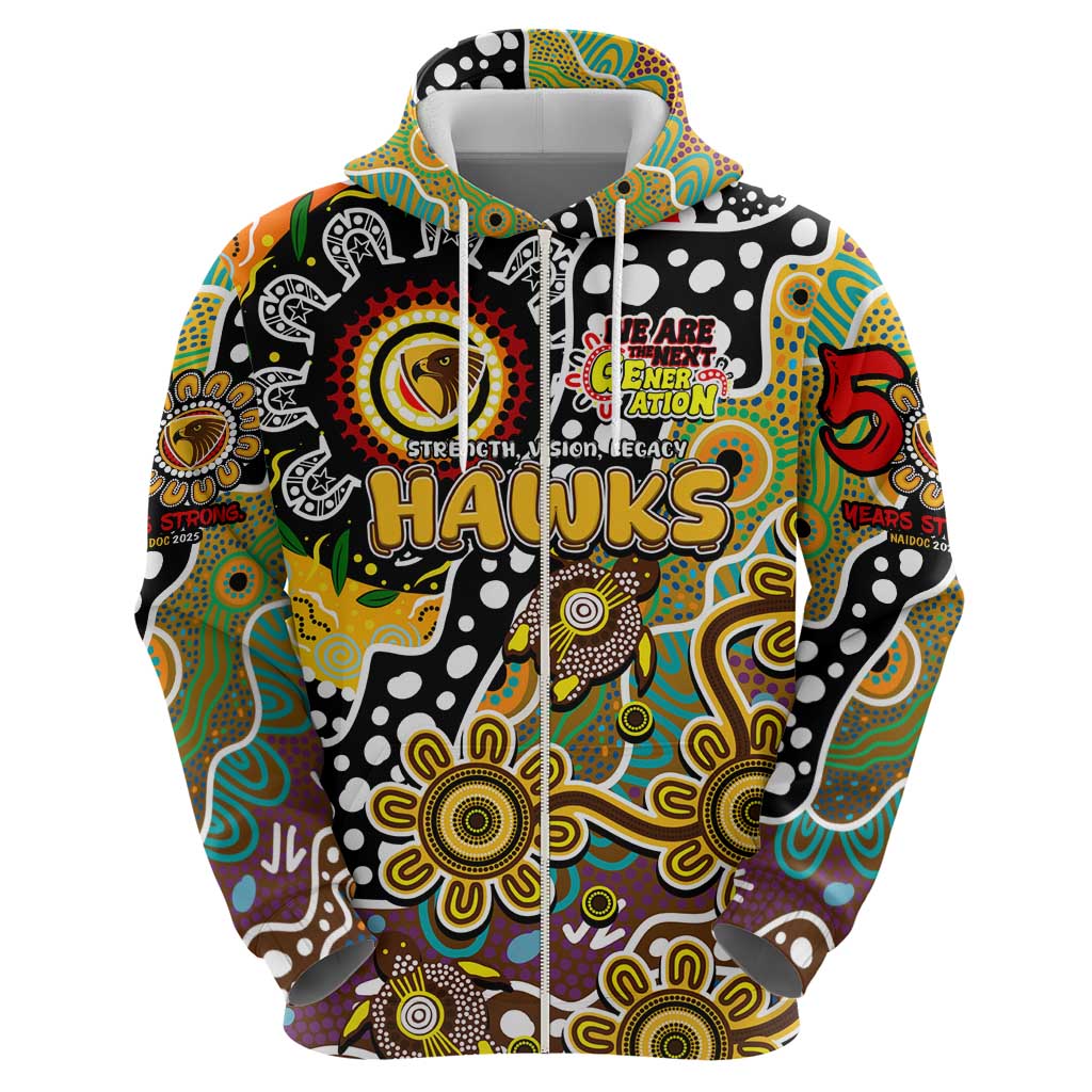 Personalised Hawks AFL Celebrating 50 Years of Naidoc Hoodie NAIDOC Week 2025 Aboriginal