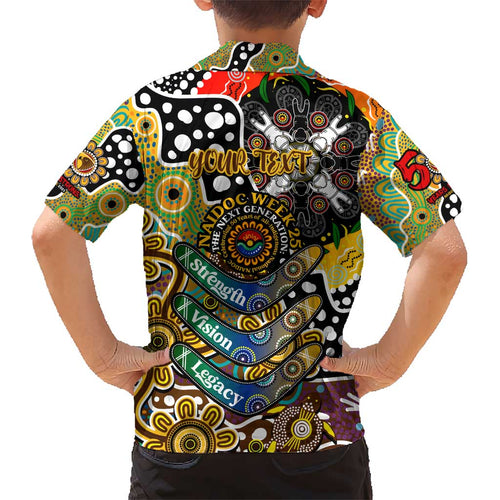 Personalised Hawks AFL Celebrating 50 Years of Naidoc Kid Hawaiian Shirt NAIDOC Week 2025 Aboriginal