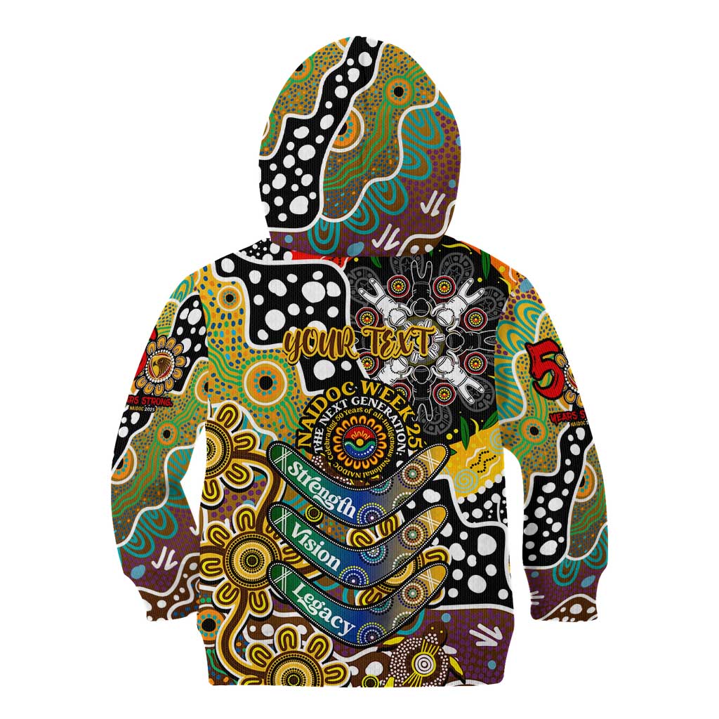 Personalised Hawks AFL Celebrating 50 Years of Naidoc Kid Hoodie NAIDOC Week 2025 Aboriginal